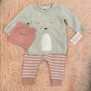 NWT baby girl bear outfit 💗🐻